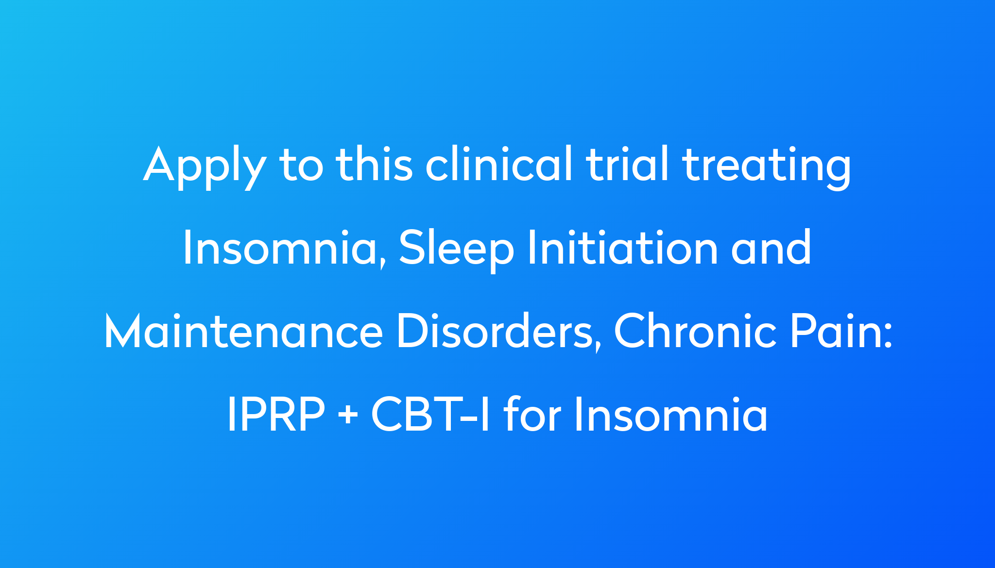 What Is Cbt I For Insomnia